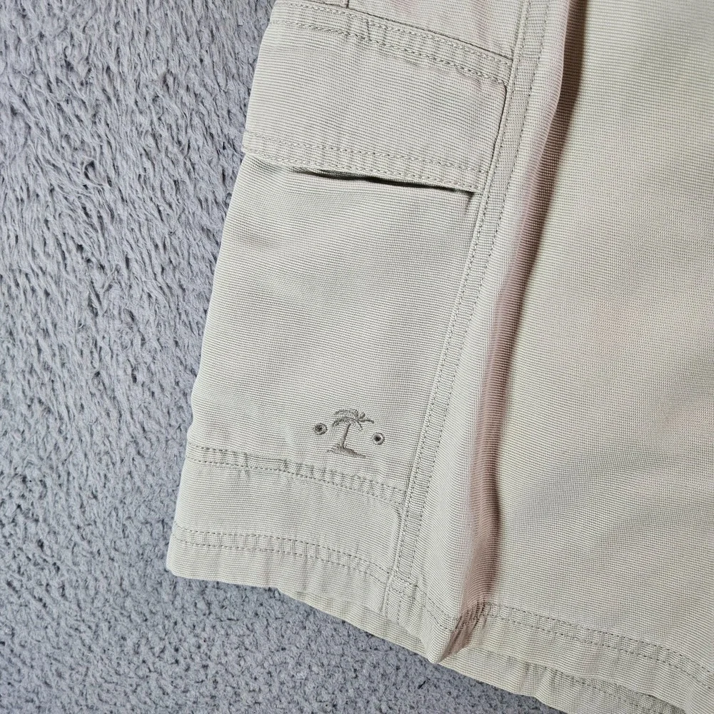 Tommy Bahama Cargo Shorts Men 36 Relaxed Fit‎ Y2K Lyocell Cotton Beige